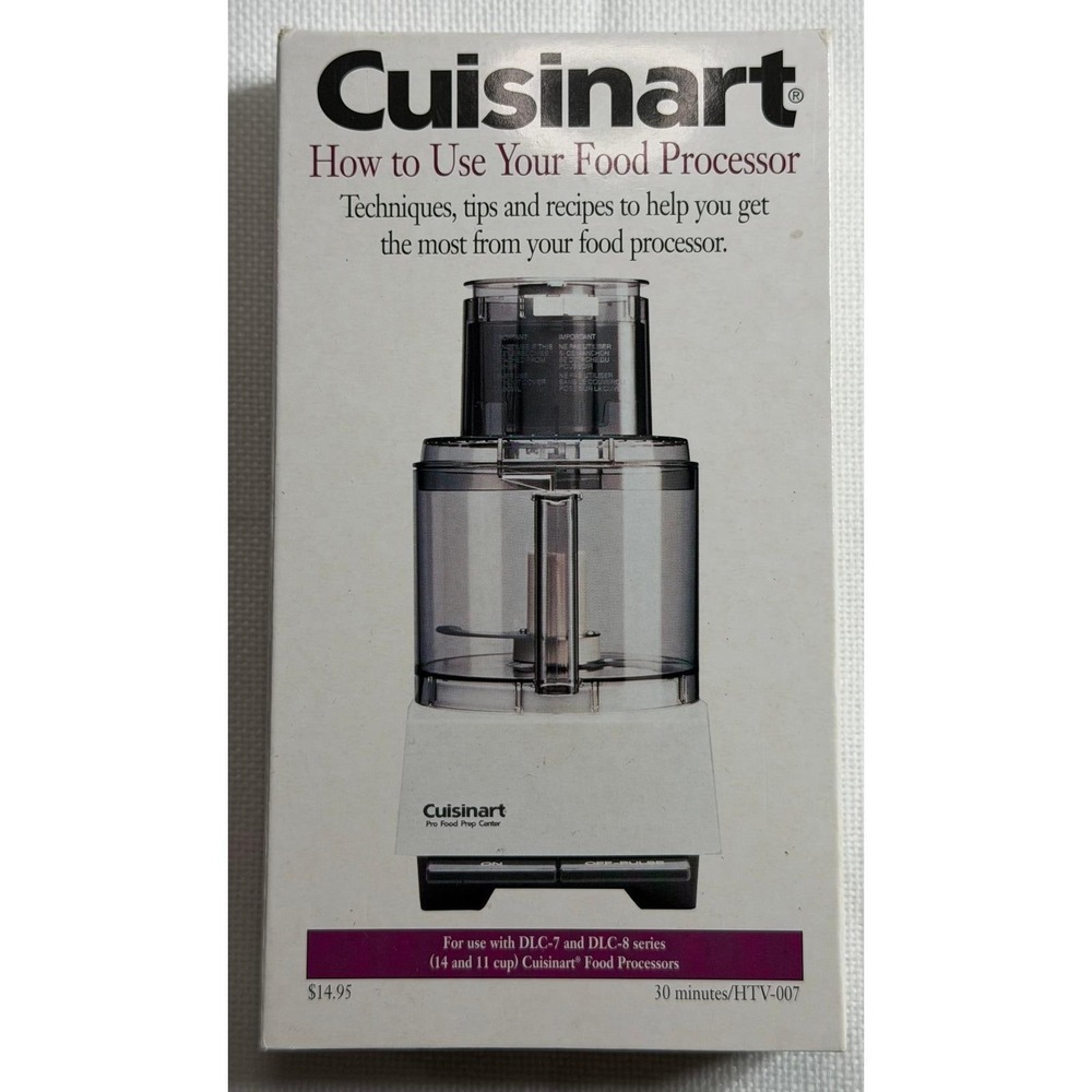 Cuisinart How to Use Your Food Processor VHS‎ DLC-7 DLC-8 Series HTV-007 Vintage